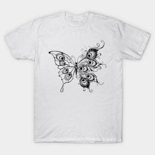 Butterfly with Peacock Feathers T-Shirt